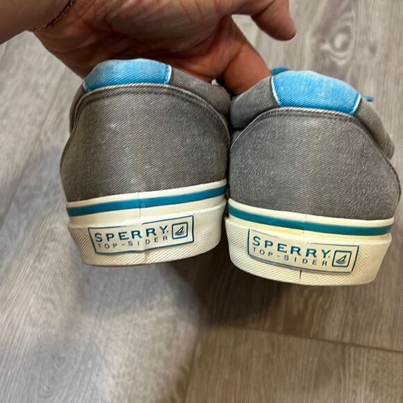 Sperry Mens Lace Up Sneaker Shoe Grey and Blue Size 11.5 - Picture 5 of 6